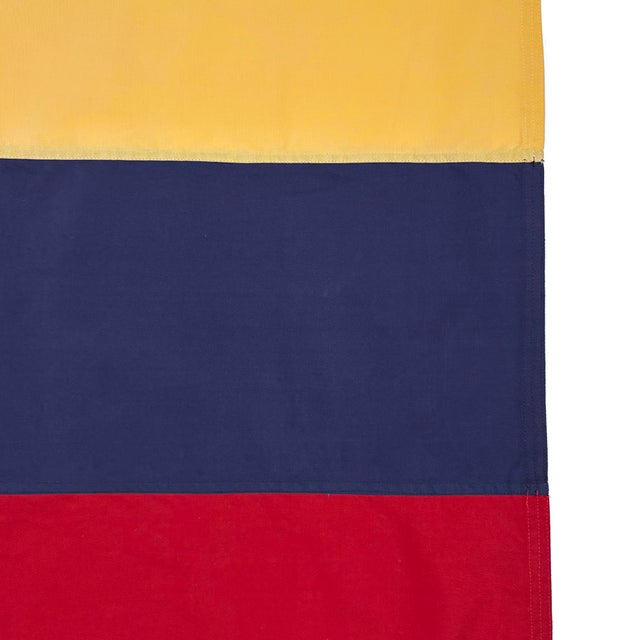 Rustic Vintage Cotton Sewn Flag of Colombia For Sale - Image 3 of 5