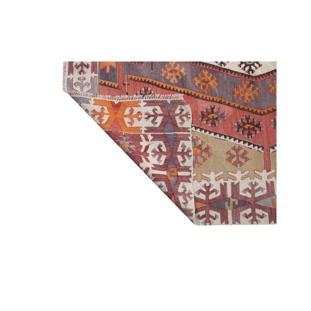 Unique Large Vintage Turkish Kilim Rug - 9`4" X 12`10" For Sale - Image 4 of 6