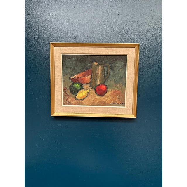 Original Swedish Oil on Canvas – “Still Life” by Lindholm – Signed – Vintage & Framed – 52.5 × 43.5 cm (20.7" × 17.1") A...
