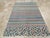 Mid 20th Century Galerie Shabab Collection Mid-20th Century Handmade Turkish Accent Rug in Teal and Turquoise For Sale - Image 5 of 10
