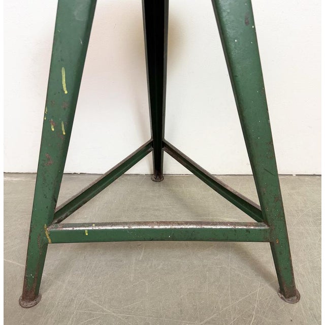 Industrial Green Workshop Stool, 1960s For Sale - Image 14 of 17