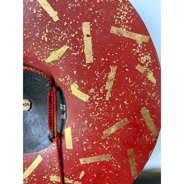 Japonisme Japanese Lacquered Samurai Jingasa Hat Edo Period For Sale - Image 3 of 13
