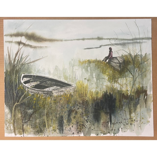 Betty Zoe Miller Winter Wait Coastal Virginia Painting For Sale - Image 6 of 8
