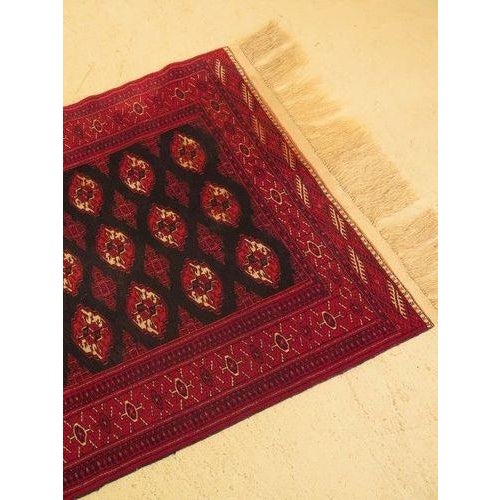 Vintage Approx: 4 X 7 Red Wool Area Rug For Sale - Image 10 of 11