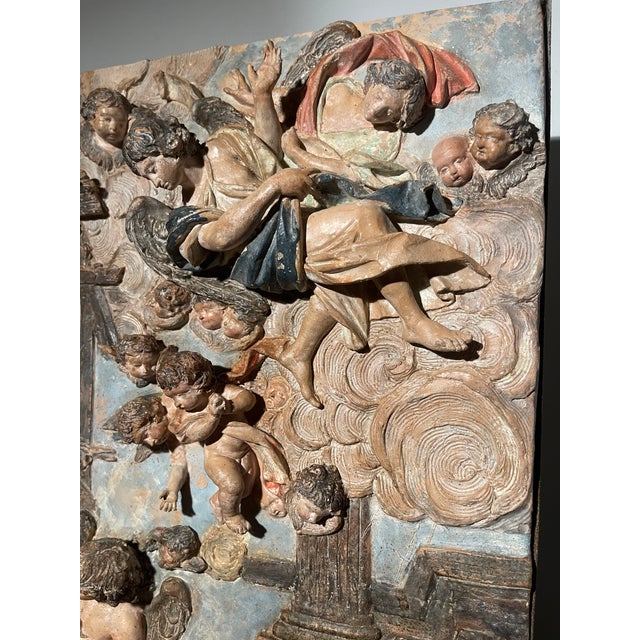 Nativity Scene, Celestial Court, 18th Century, Terracotta, Italian For Sale - Image 10 of 18