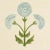 Contemporary Schumacher Saranda Flower Sisal Wallpaper In Sky For Sale - Image 3 of 4