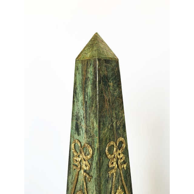 Ormolu Mounted Marble Obelisks - Pair For Sale - Image 4 of 8