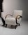 Mid 20th Century 20th Century Czech Republic Warm Ivory Boucle Curved-Arm Lounge Chair For Sale - Image 5 of 11
