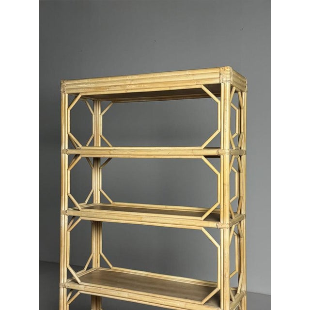 1980s Vintage Bamboo Bookcase, France 1980 For Sale - Image 5 of 18