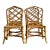 Vintage Coastal Trellis Bamboo Dining Chairs - Set of 4 For Sale