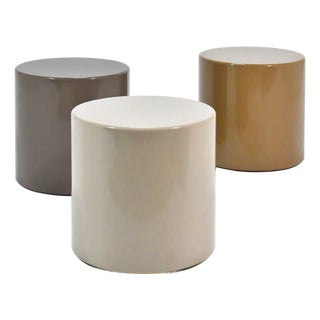 Mid 20th Century Metro Cylindrical Tables - Set of Three For Sale