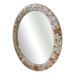 Vintage Handmade Shell Mirror, 1970s For Sale