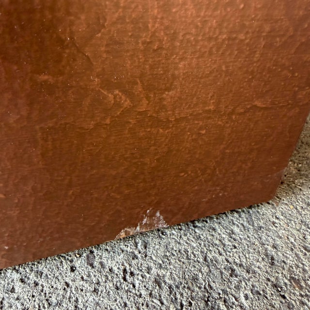 Studio Made Postmodern Copper and Wood Game Table Karl Springer? For Sale - Image 10 of 12