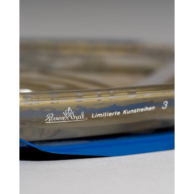Rosenthal Art Glass Wall Plaque by Bjørn Wiinblad for Rosenthal, 1982 For Sale - Image 4 of 11