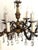 Vintage French Brass and Lead Crystal Chandelier, 1950s For Sale - Image 11 of 14