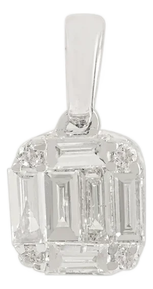 Solid 18 Karat Gold Pave Diamond Pendant