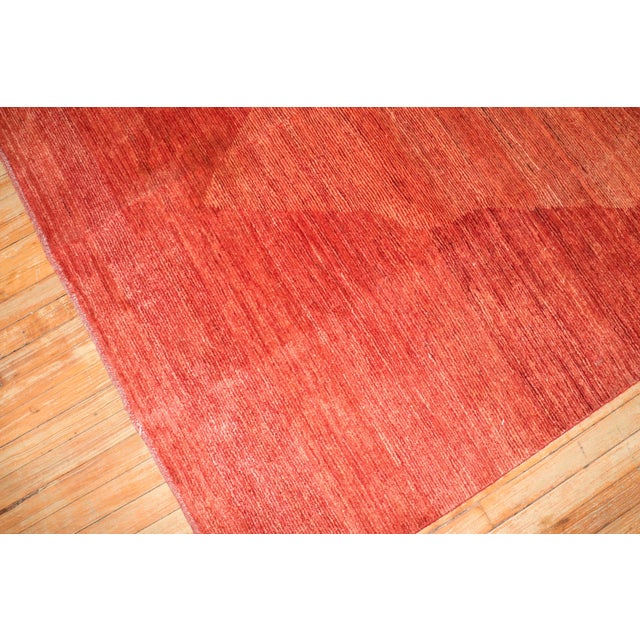 Zabihi Collection Red Contemporary Persian Gabbeh Rug - 5'10" x 7'8" For Sale - Image 4 of 8