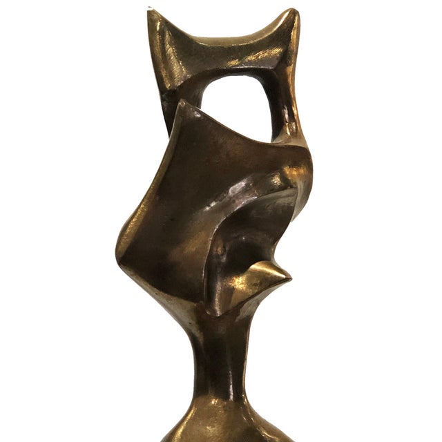 Mid 20th Century Surrealist Abstract Bronze Sculpture in Manner of Wifredo Lam, ca. 1950's-60's For Sale - Image 5 of 11