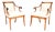 Antique Biedermeier Swedish Satin Birch Armchairs, 1860s, Set of 2 For Sale