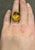 20 Carat Natural Oval Citrine Cocktail Ring in 14 Karat Yellow Gold, Estate For Sale - Image 14 of 18