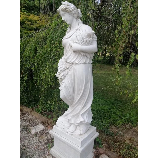 Italian Artist, The Four Seasons, 19th Century, Carrara Marble, Set of 4 For Sale - Image 6 of 18
