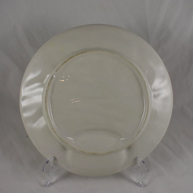 Ceramic French Majolica Pastel Glazed Asparagus Plate For Sale - Image 7 of 8