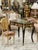 French Palace Collection Writing Desk – Hand-Inlaid Marquetry, Glass Top & Louis XV Elegance For Sale - Image 3 of 4