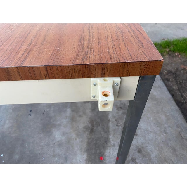 1980s Steelcase Vintage Metal Table For Sale In Sacramento - Image 6 of 10