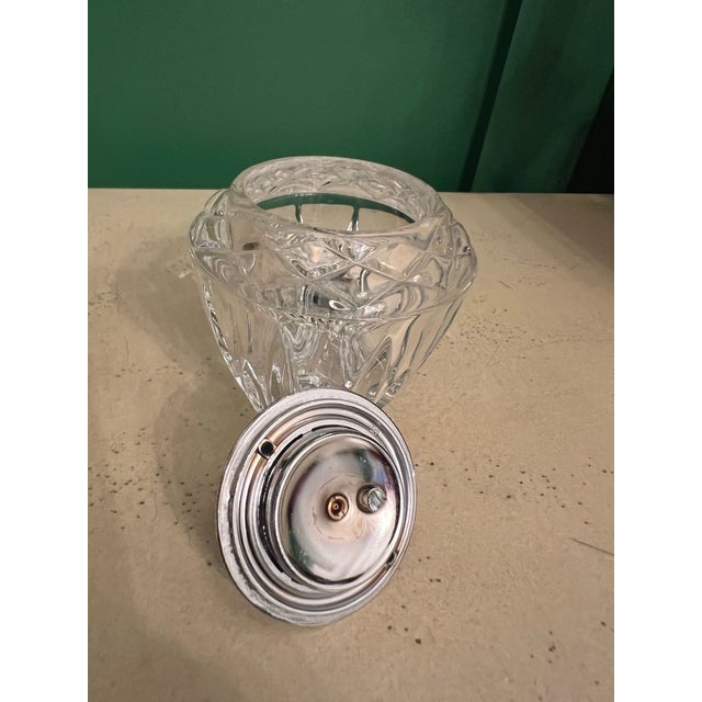 Vintage Crystal Table Lighter For Sale - Image 4 of 7