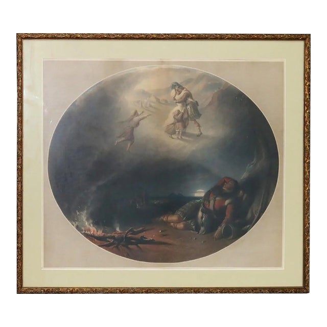 English Print of “Soldier’s Dream of Home” by Frederick Goodall, Framed, 19thC For Sale