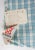 American Waverly Blue Check Country Fancy Linen Cotton Blend Fabric For Sale - Image 3 of 4