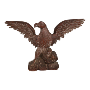 Large-Scale Carved Oak Eagle, Spain, Circa 1900