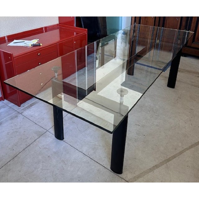 Glass Lc6 Dining Table by Le Corbusier for Cassina For Sale - Image 9 of 16