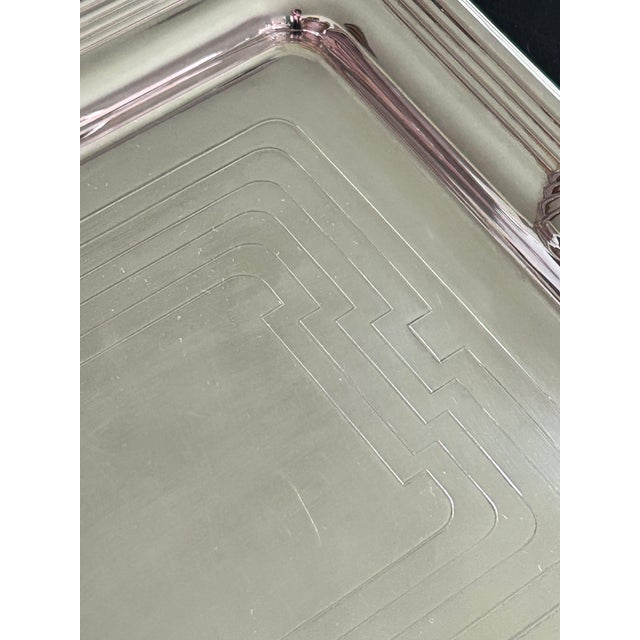 Vintage Towle Silverplate Seashell Art Deco Coastal Tray For Sale - Image 12 of 16