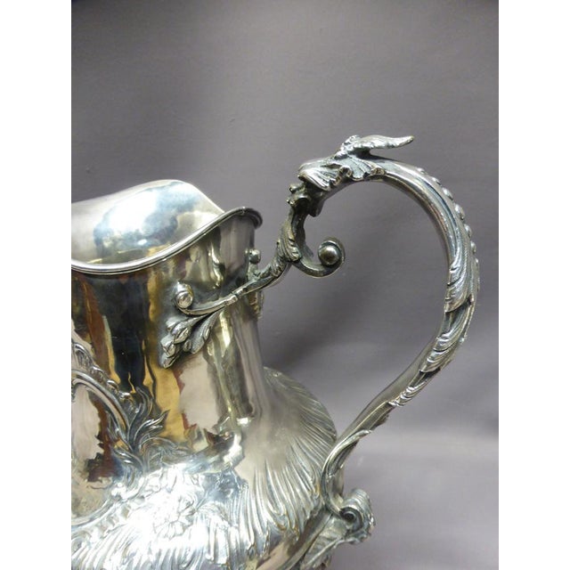 19th Century Silver Plated Basin and Ewer, Set of 2 For Sale - Image 6 of 12