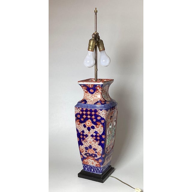A Antique Japanese Imari Porcelain Lamp For Sale In Philadelphia - Image 6 of 9