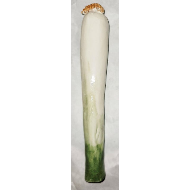 Asparagus 1990s French Majolica Asparagus Pitcher With Spears For Sale - Image 8 of 11