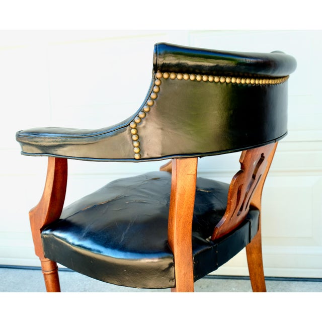 Early 20th Century William IV Style Horseshoe Library/Desk Chair