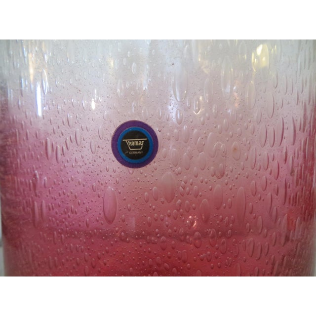 Glass Rosenthal 1970s Large Glass Vase For Sale - Image 7 of 8