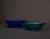 Italian Glass Bowls in Green and Blue, 1980s, Set of 2 For Sale - Image 11 of 11
