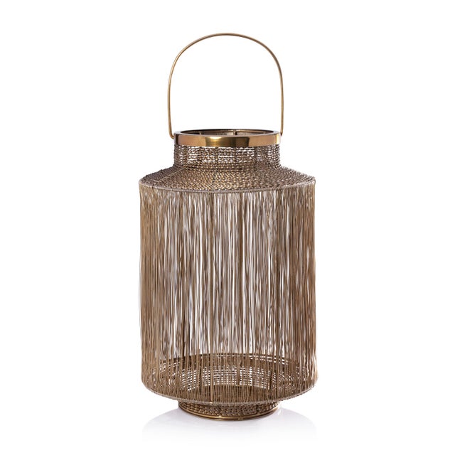 Menorca Decorative Metal Lantern, 16" For Sale - Image 4 of 4