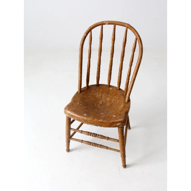 Antique Farmhouse Windsor Dining Chair For Sale - Image 4 of 9