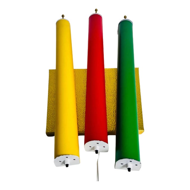 Mid-Century Modern Colorful Wall Lamp, Italy, 1960s For Sale