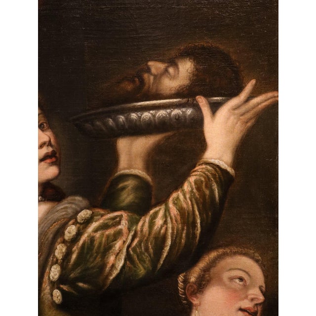 Follower of Tiziano Vecellio, Salomé, 1620, Oil on Canvas For Sale - Image 4 of 15