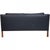 Vintage 2212 Two-Seater Sofa in Black Leather by Børge Mogensen, 1980s For Sale - Image 15 of 18