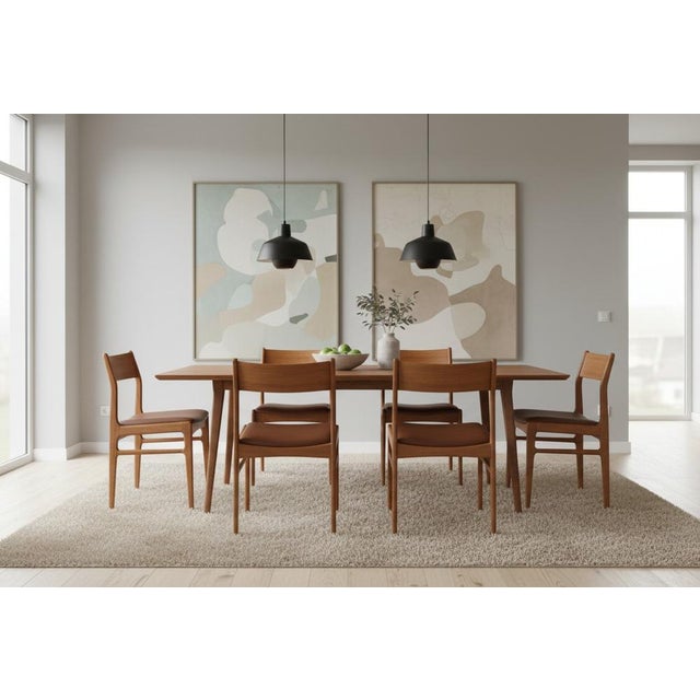 Chair in Teak and Leather by Funder Schmidt & Madsen, 1960s, Set of 4 For Sale - Image 4 of 12