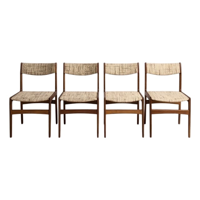 Vintage Scandinavian Chairs by Erik Buch, 1960s, Set of 4 For Sale