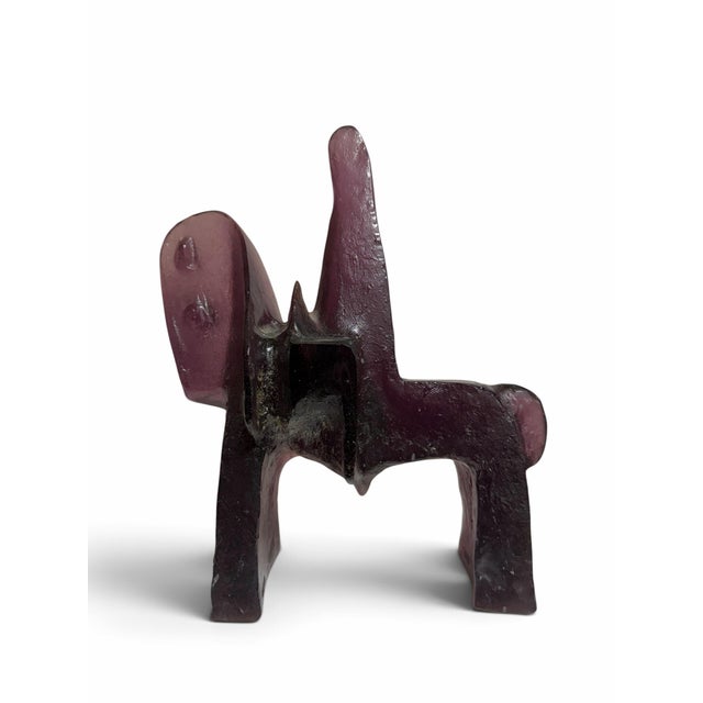 Daum France "Parsifal" Pâte-De-Verre Sculpture by Claude Wetzstein – Limited Ed. 104/200 For Sale - Image 4 of 9