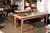 Mid 20th Century Southern French Mid Century Natural Oak Dining Table with Fossil Black Marble Top For Sale - Image 4 of 12