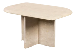 Small Mid-Century Italian Travertine Coffee Table, 1970s